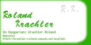 roland krachler business card